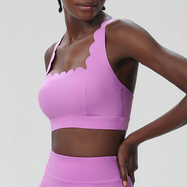 Women Seamless Quick-Dry Set Strappy Bra & A-Line Skirt: Green / L