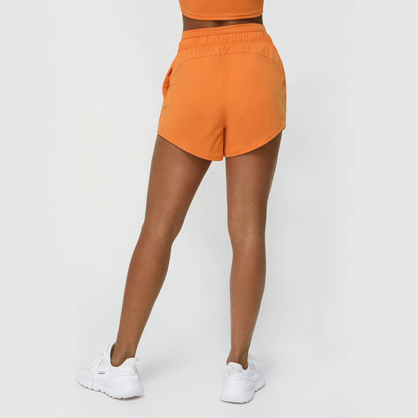 Women Fitness Drawstring With Side Pockets Sport Shorts: Purple / S