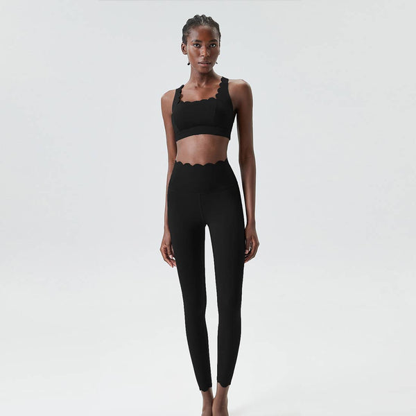 Women Seamless Yoga Set - Removable Cup Bra&Contoured Tights: Dark Green / L