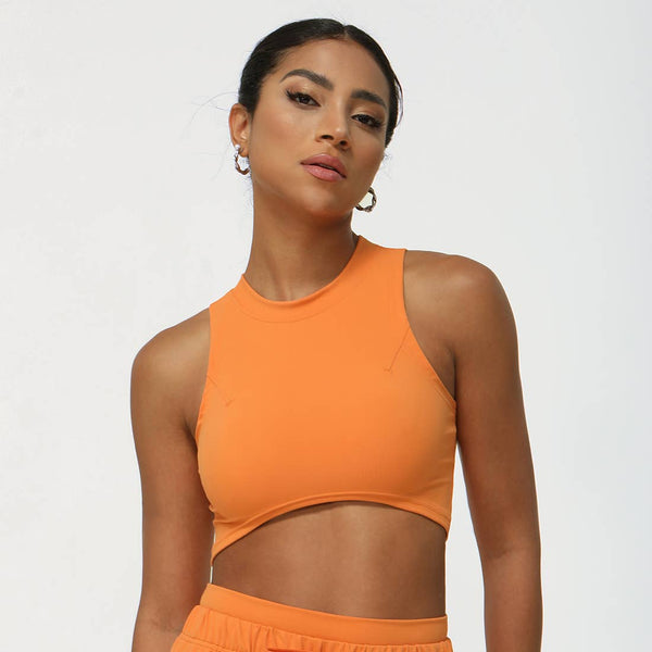 Women Fitness Elastic Crop Tank Top Sport Athletic Top: Purple / L