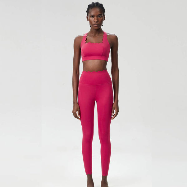 Women Seamless Yoga Set - Removable Cup Bra&Contoured Tights: Dark Green / S