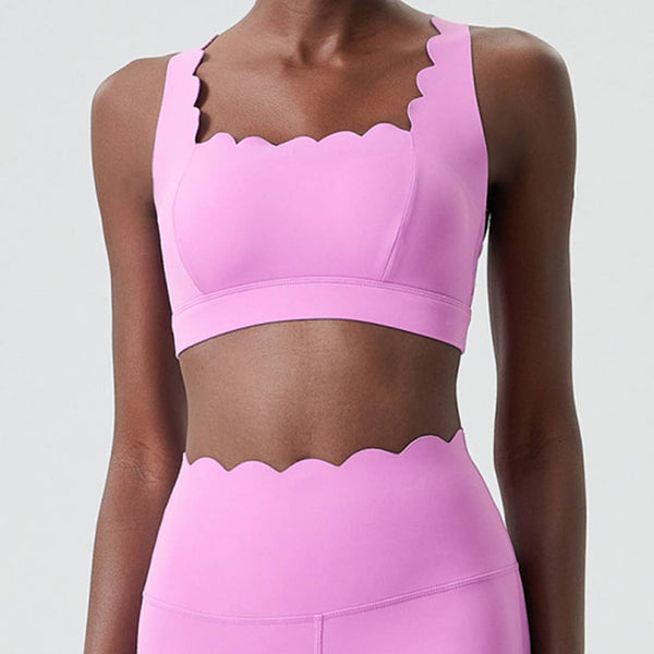 Women Seamless Yoga Set - Removable Cup Bra&Contoured Tights: Dark Green / M