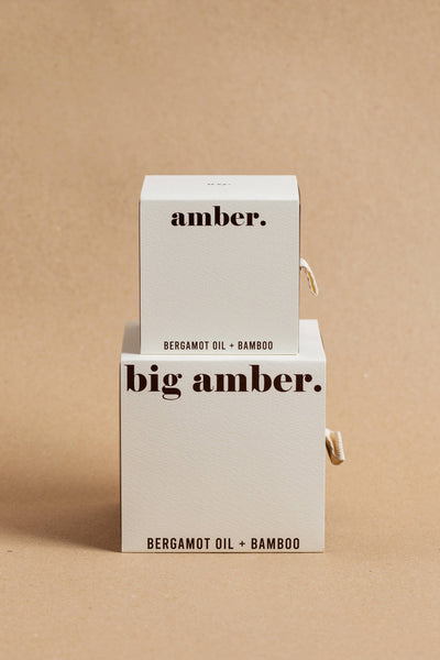 Amber 5oz Candle - Bamboo & Bergamot Oil