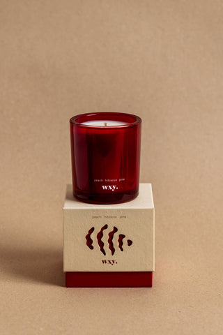 Roam mini. - 5.2oz candle - peach. hibiscus. pine.
