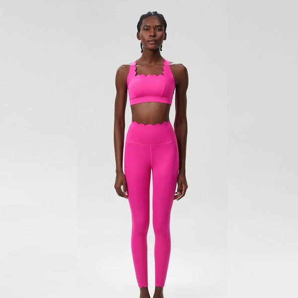 Women Seamless Yoga Set - Removable Cup Bra&Contoured Tights: Dark Green / S