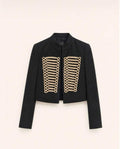 Aurelia black jacket with gold braid detailing