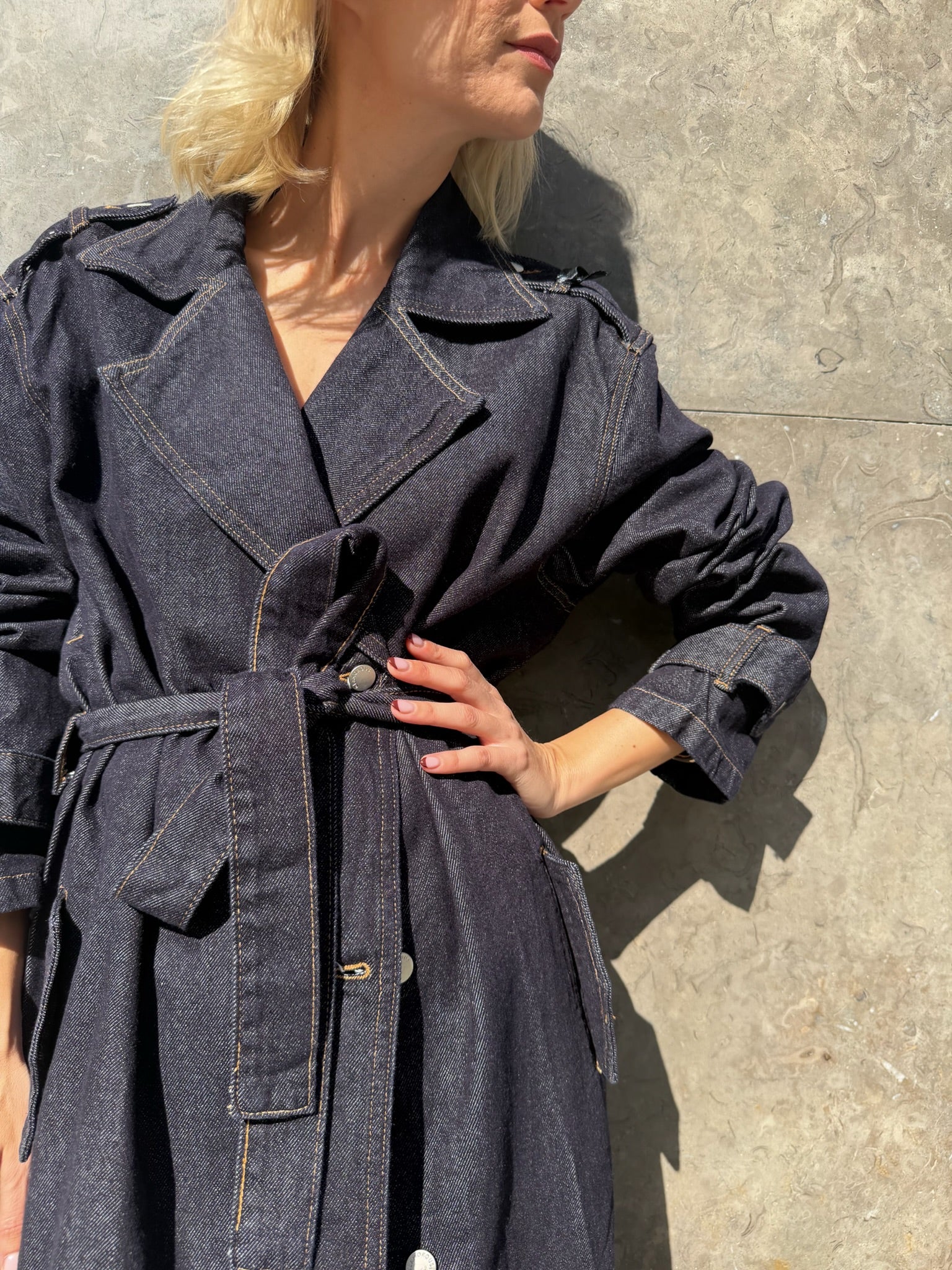 Denim Trench Coat
