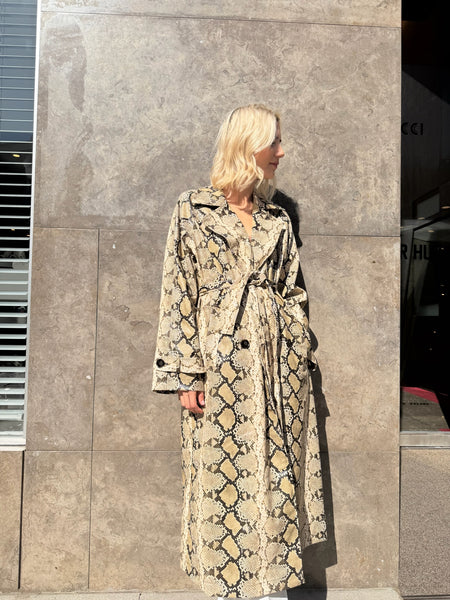 Snake-Print Coat