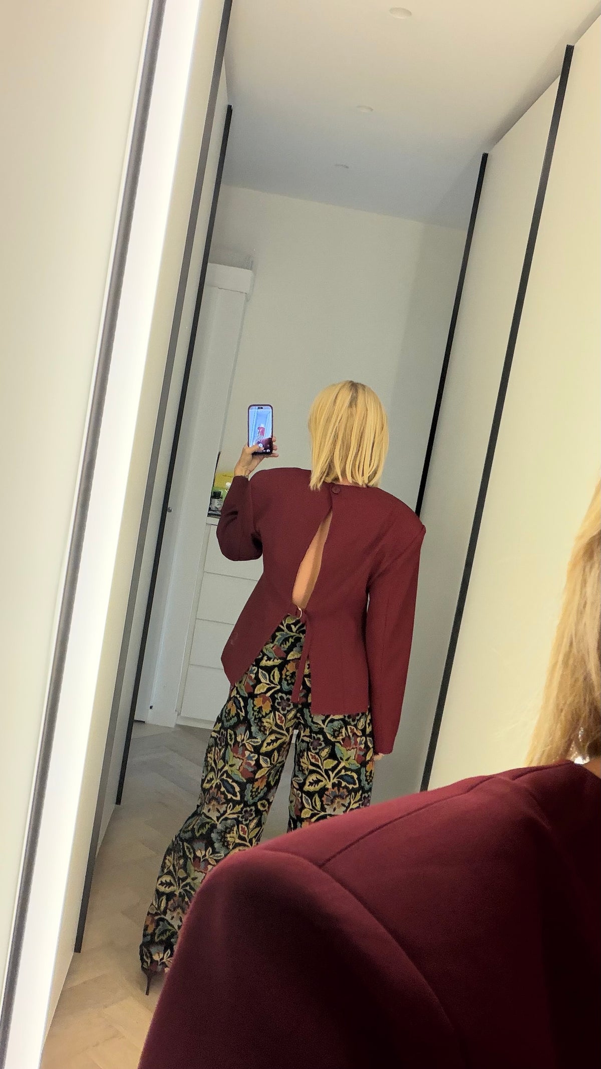 Claret Open-Back Top — back view