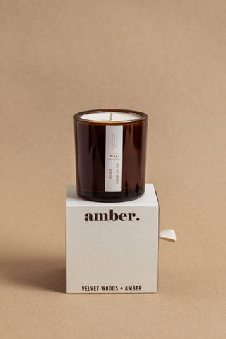 Amber 5oz Candle - Velvet Woods & Amber