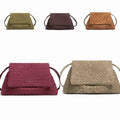 Ambra Matte Woven Flap Bag colour options