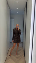 Espresso Blazer Dress full length
