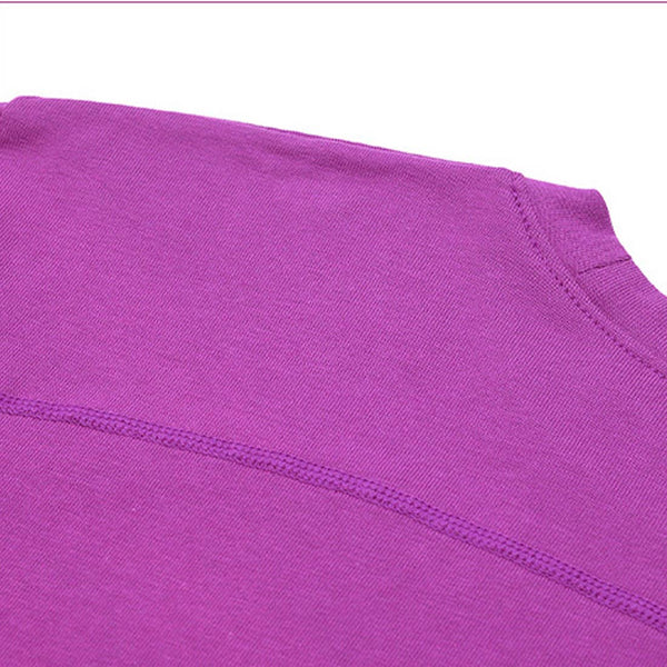 Women Loose Sport Crop Top T-Shirt: Gray / M