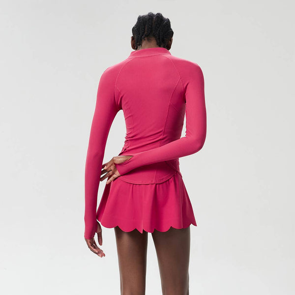 Women Sport Set Quick-Dry Bra + Built-In Shorts + Zip Jacket: Black / S