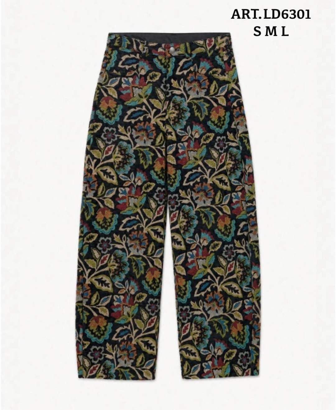 Flora floral wide-leg trousers