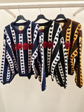 Heart stripe knit jumper in three colourways