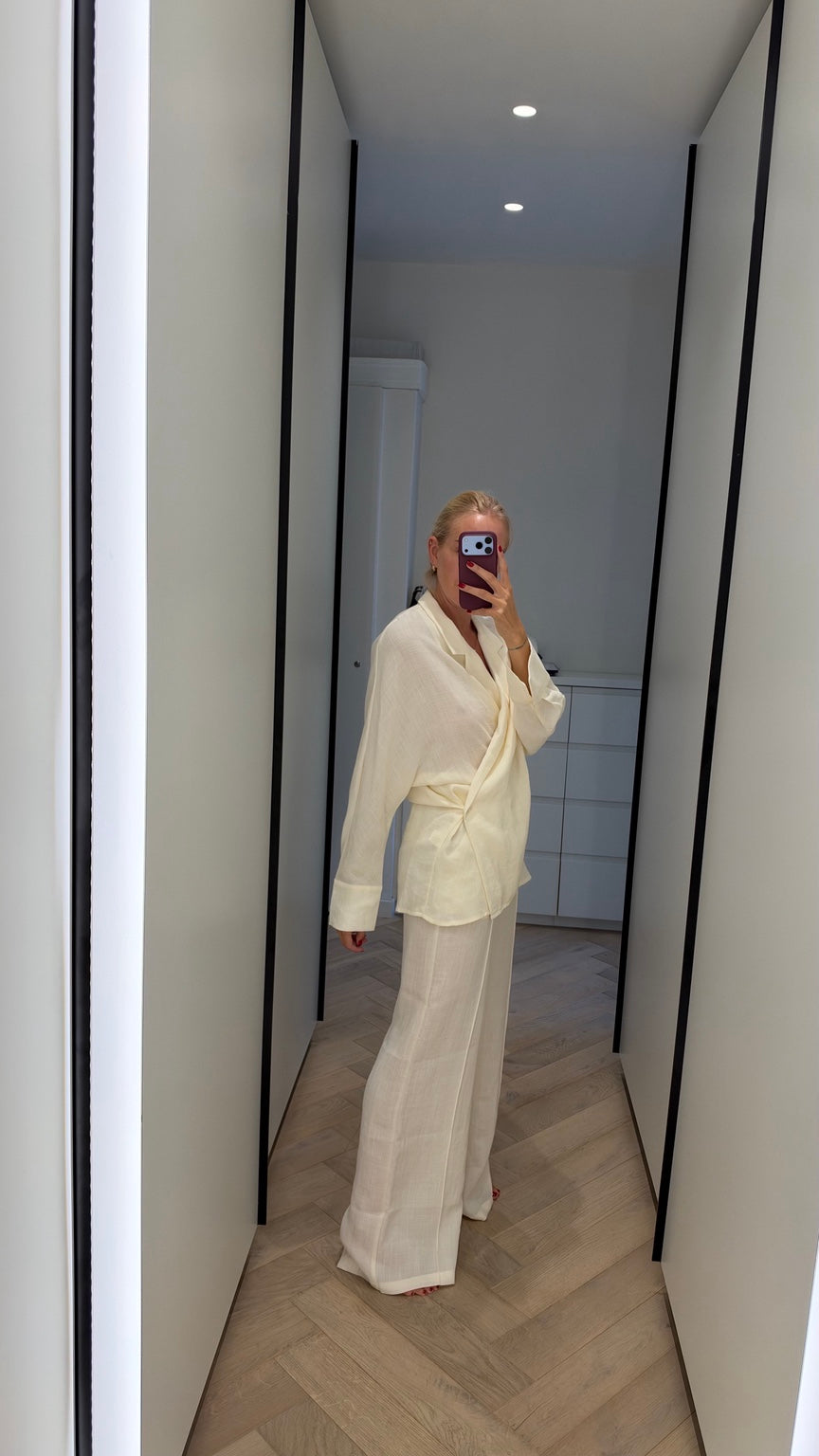 Aurelia Ivory Draped Set side view
