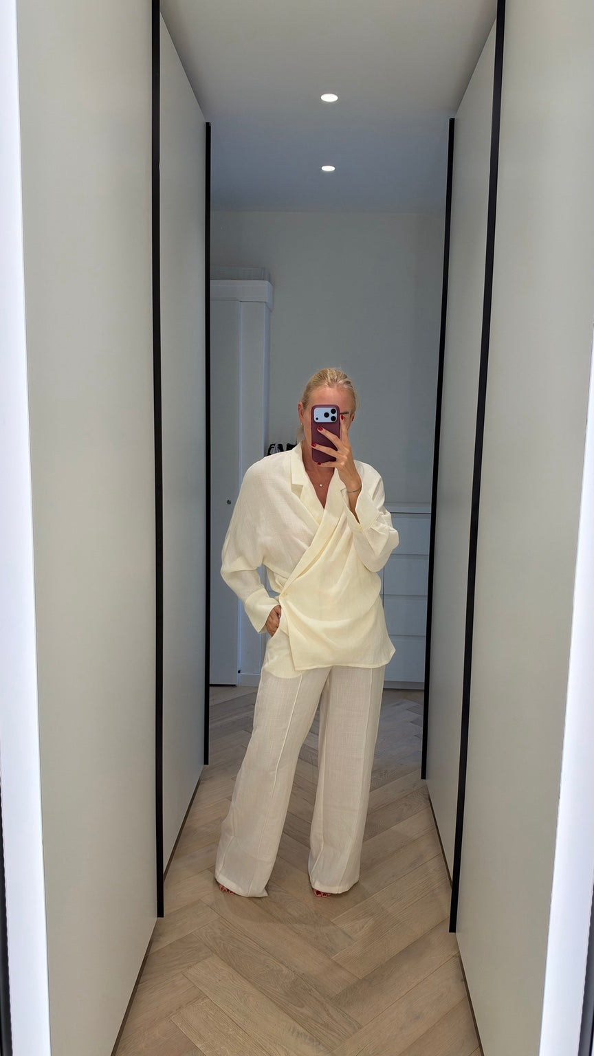 Aurelia Ivory Draped Set full length