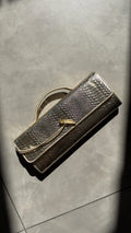Luna Metallic Python Bag