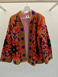 Marigold embroidered cotton jacket