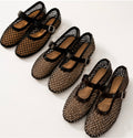 Mesh Mary Jane flats in three colors