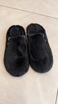 Noa Faux Fur Clogs in black