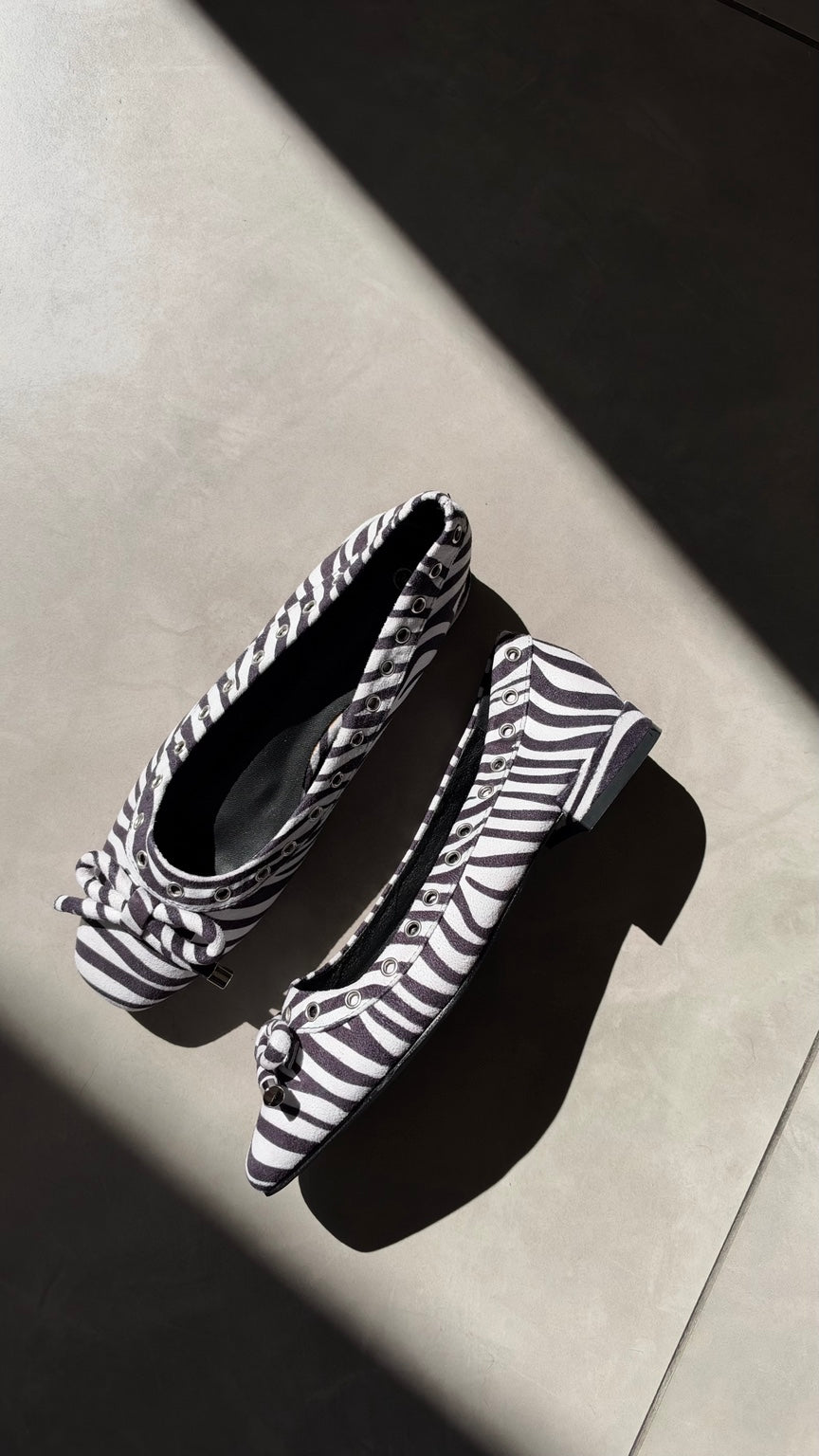 Zahara Zebra Ballet Flats